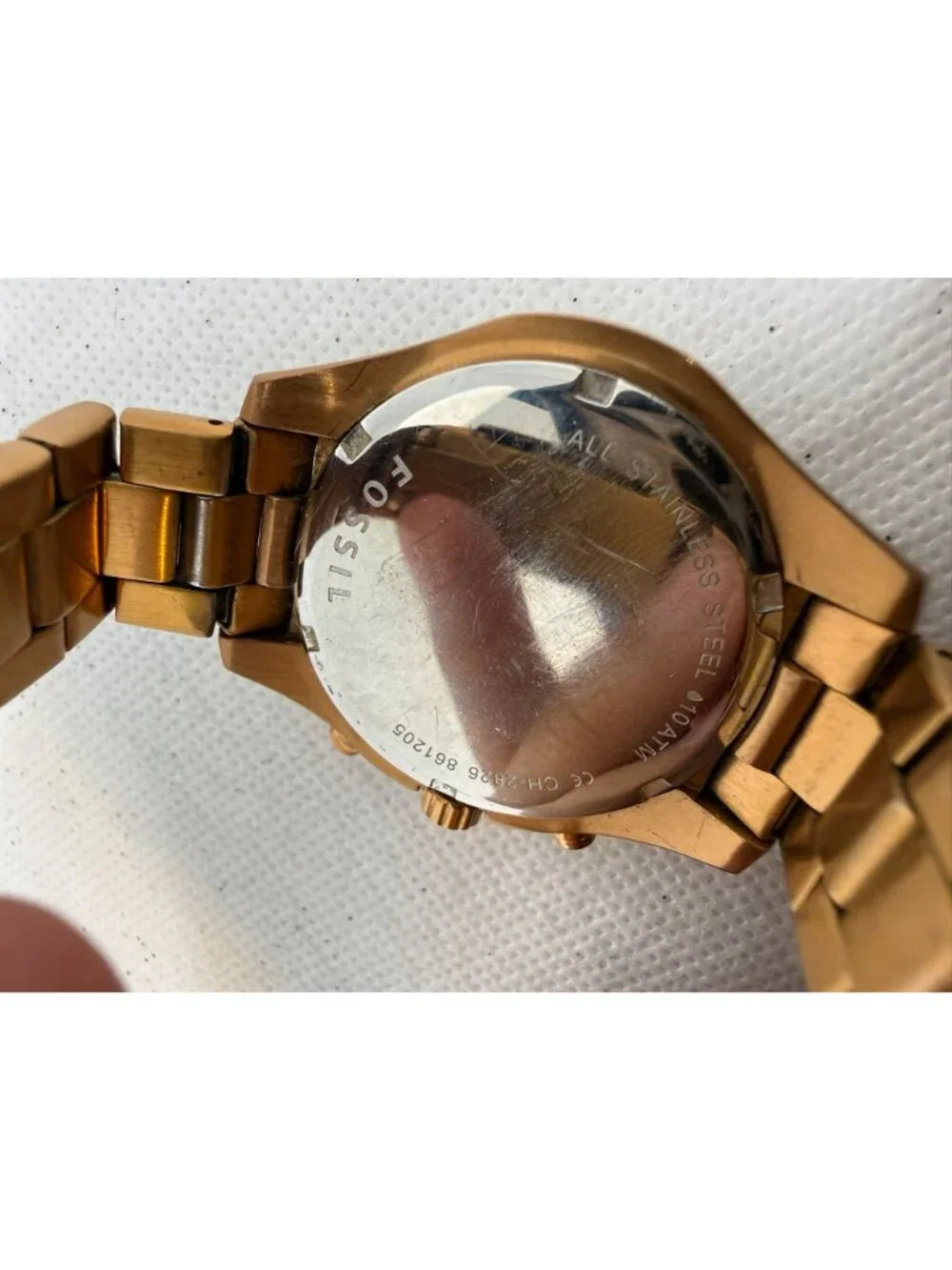 Fossil Dylan CH2826 Womens Rose Gold Chronograph Stainless Steel Watch 38mm